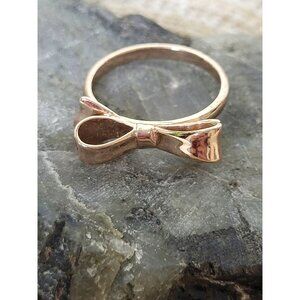 Kate Spade rose gold toned "Love Notes Skinny Mini" ring